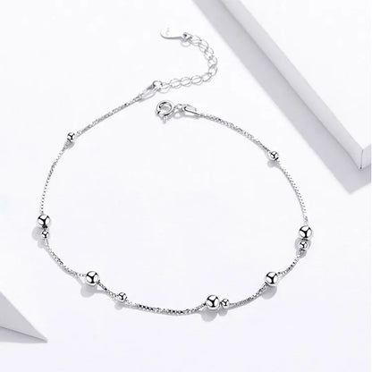 Ankle bracelet silver chain