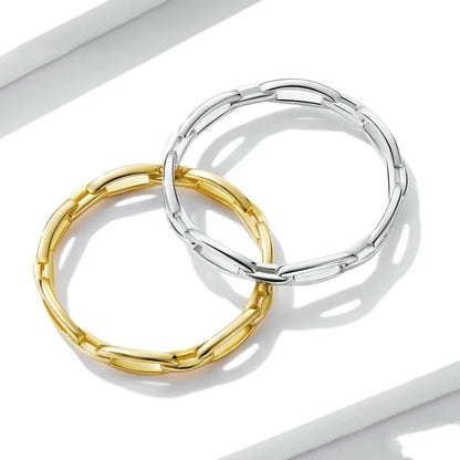 Gold plated ring with chains