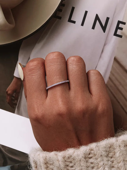 Pink Ring with zircon stones