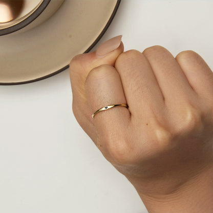 Gold plated ring with little heart