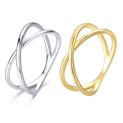Gold plated ring intertwined